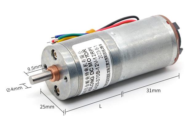 6v 12v 25mm Brushed DC Gear Motor Encoder JGA25-370B Torsi Tinggi 25mm Brushed DC Gear Motor 10