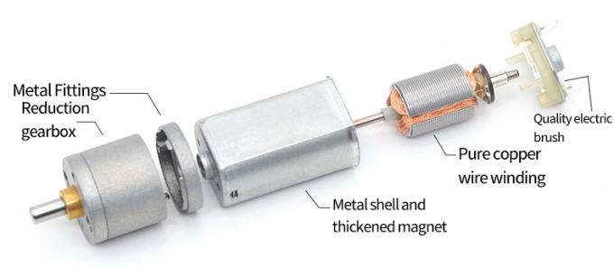 12V DC Reduction Micro Motor JGA20-180 Micro DC Reduction Motor Permanent Magnet Kecepatan rendah 6