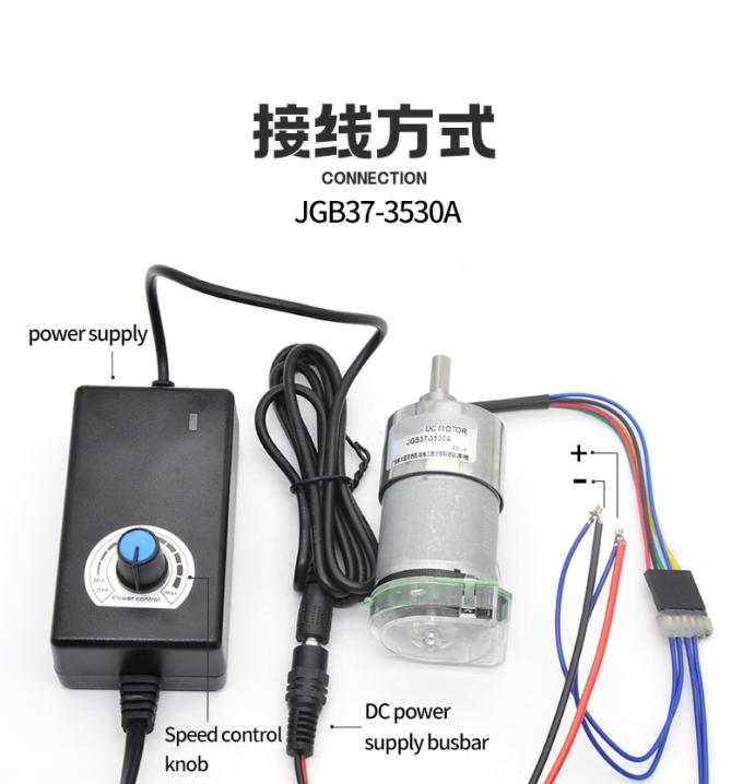 Torsi Tinggi 24V 59RPM JGB37-3530A Torsi Tinggi Kecepatan Rendah DC Gear Motor Listrik 37mm 14