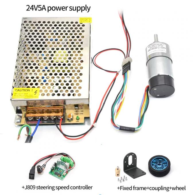 Torsi Tinggi Eksentrik Shaft Gear Motor 1600rpm 37mm Hall Encoder Cap Protective 11