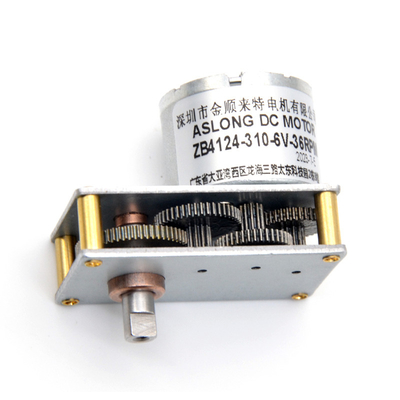 ASLONG Valve Motor ZB4124-310 Mini DC Motor Kecepatan Rendah 6V 37RPM Metal Gear 6V Dc Gear Motor D Shaft