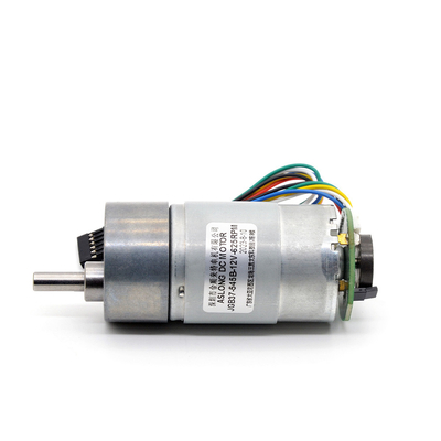 2000 RPM Metal Speed ​​Reduction Gear Motor Torsi Tinggi 24V DC Dengan Encoder