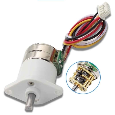 GM12 15BY Worm DC Stepper Motors 2 Phase 4 Wires Kecepatan Sudut Stepper 18d