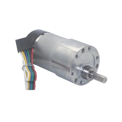 Torsi Tinggi Eksentrik Shaft Gear Motor 1600rpm 37mm Hall Encoder Cap Protective