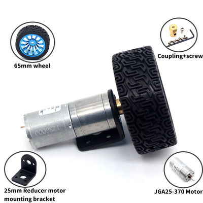 ASLONG JGA25-370TC 25mm DC Reduksi Motor Intelligent Roda Mobil Fixing Frame Coupling Motor Sleeve 12 volt listrik mot