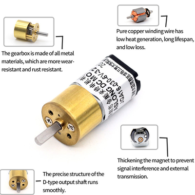 ASLONG JGA16-030 15.5mm 6V 26-800RPM DC Brushed Reduction Motor mini micro metal gear motor dengan gear motor DC