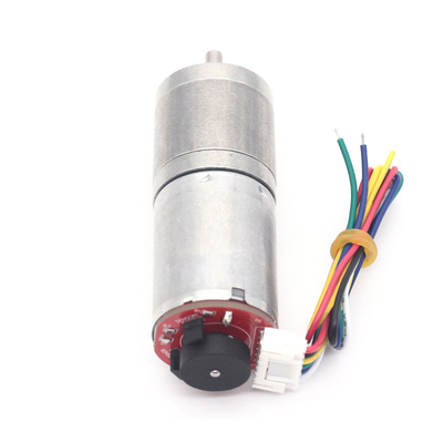 6v Gear Dc Motor Dc Gear Motor Dengan Encoder JGA25-370B 25mm 12v Dc Motor