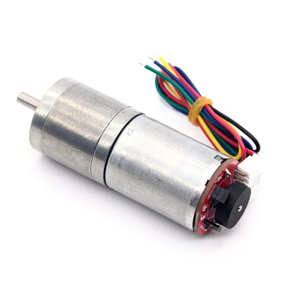 6v Gear Dc Motor Dc Gear Motor Dengan Encoder JGA25-370B 25mm 12v Dc Motor