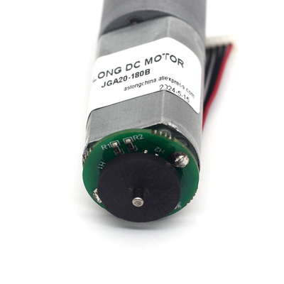 Brush Motor Encoder JGA20-180B 12V 21RPM 1:374 12v Dc Motor Dengan Encoder Micro Dc Gear Motor Dengan Encoder
