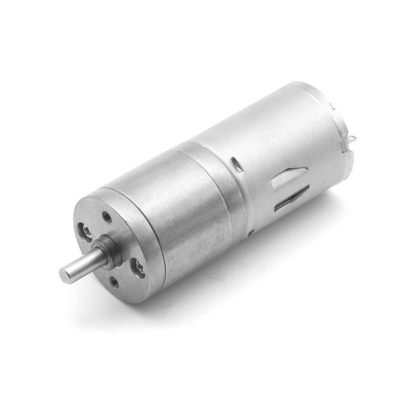 6V 12V 24V 6000rpm 370 Motor Pengurangan DC Dengan Peredam Gearbox Dia25mm