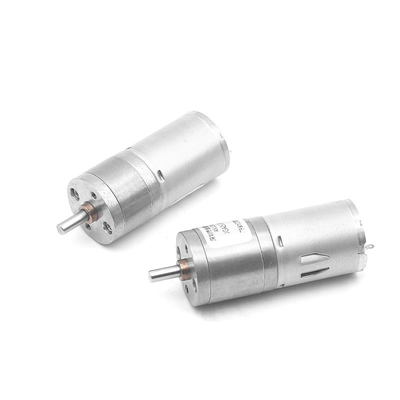 6V 12V 24V 6000rpm 370 Motor Pengurangan DC Dengan Peredam Gearbox Dia25mm