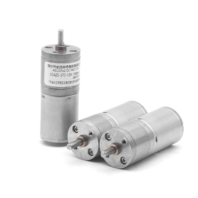 6V 12V 24V 6000rpm 370 Motor Pengurangan DC Dengan Peredam Gearbox Dia25mm