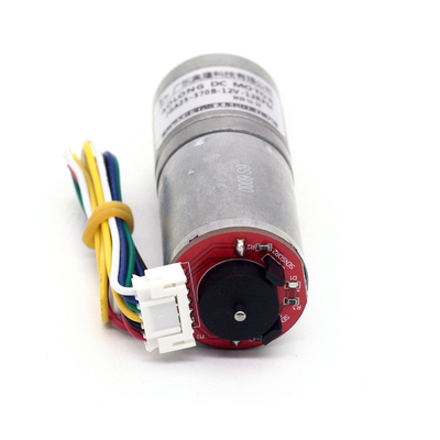 JGA25-370B Torsi Besar Motor Gear DC Kecil 1360rpm Dengan Tachometer Encoder