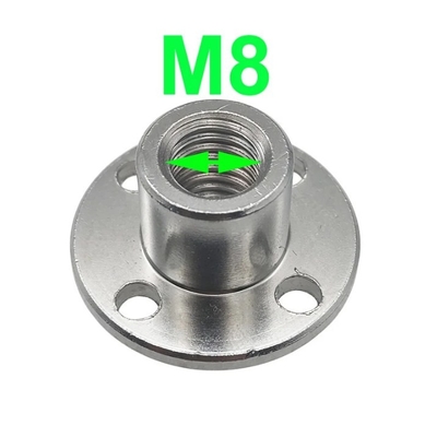 M8 Flange Coupling Nut Diameter Dalam 8MM Untuk Poros Berulir Motor
