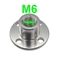 M6 Threaded Shaft Flange Coupling Diameter 6mm Rosh disetujui